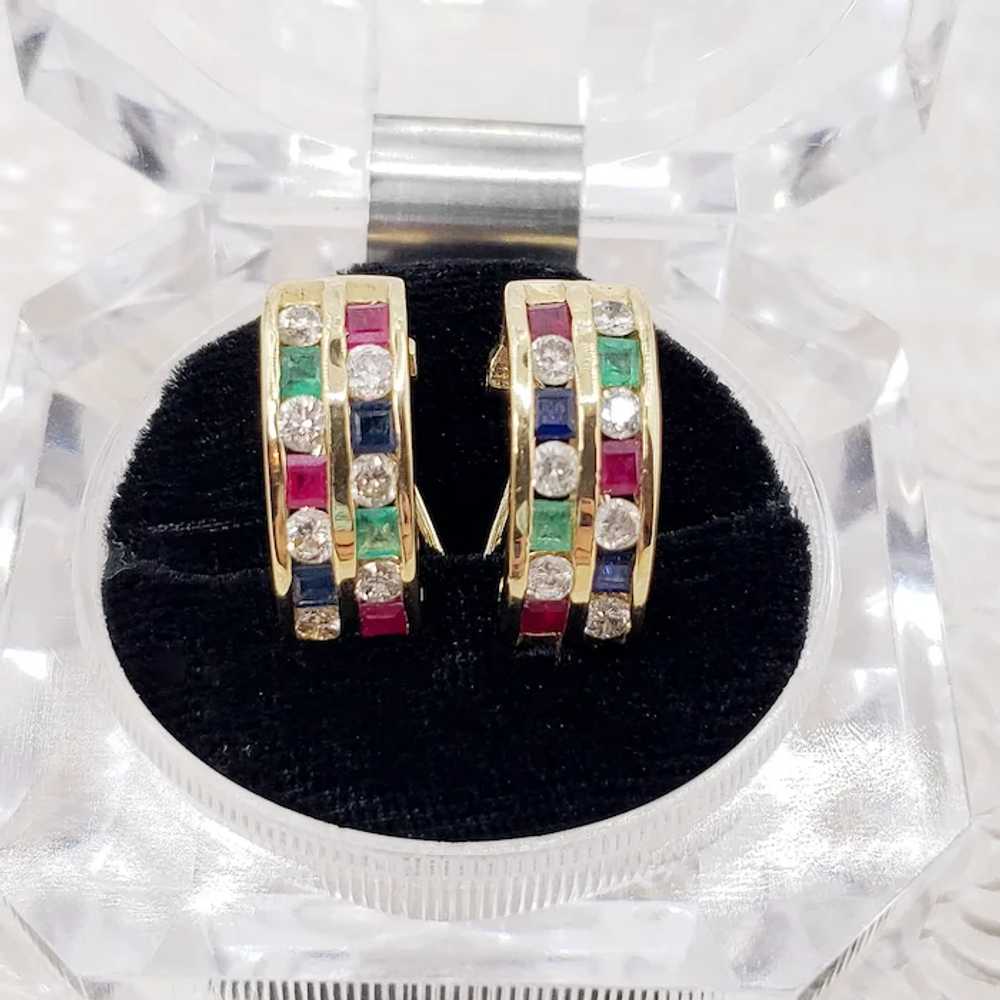 Vintage 1980s Ruby, Sapphire, Diamond, Emerald, a… - image 7