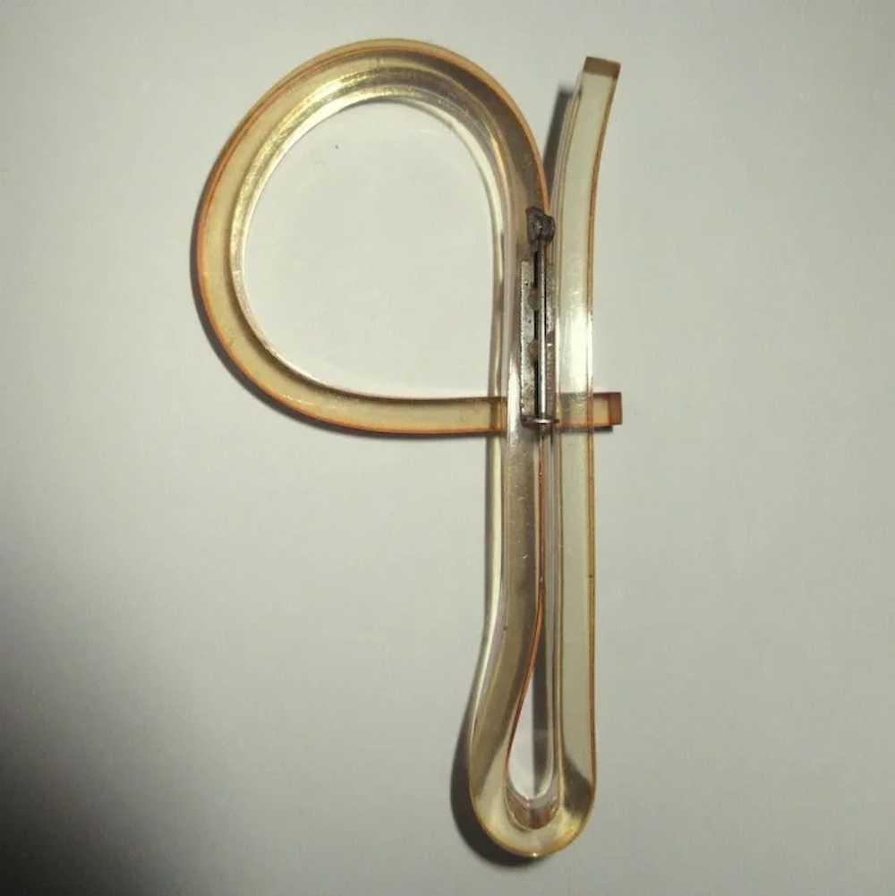 Lucite Initial Pin, "P" 1940's or 50's - image 2