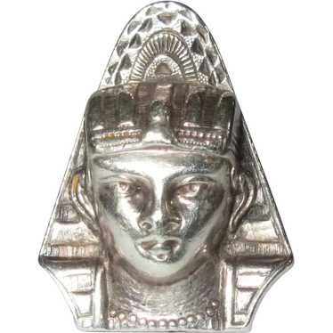 1920's King Tut Ring, Egyptian Revival Pharaoh, V… - image 1