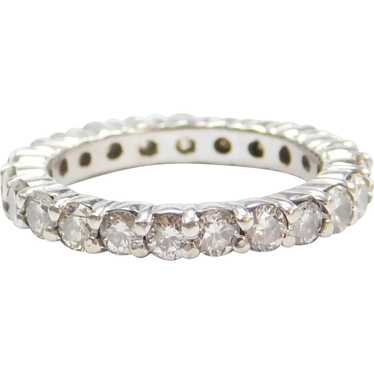 1.38 ctw Diamond Eternity Wedding Band Ring Size 6 - image 1