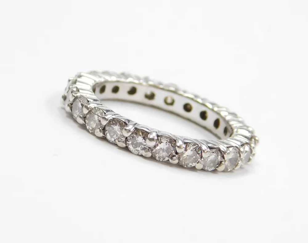 1.38 ctw Diamond Eternity Wedding Band Ring Size 6 - image 2