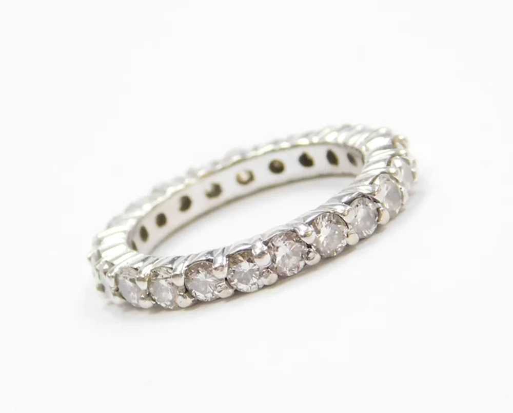 1.38 ctw Diamond Eternity Wedding Band Ring Size 6 - image 3