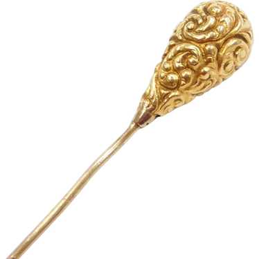 Victorian 14k Gold Ornate Stick Pin