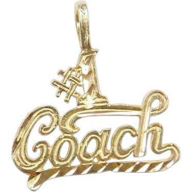 14k Gold #1 Coach Charm