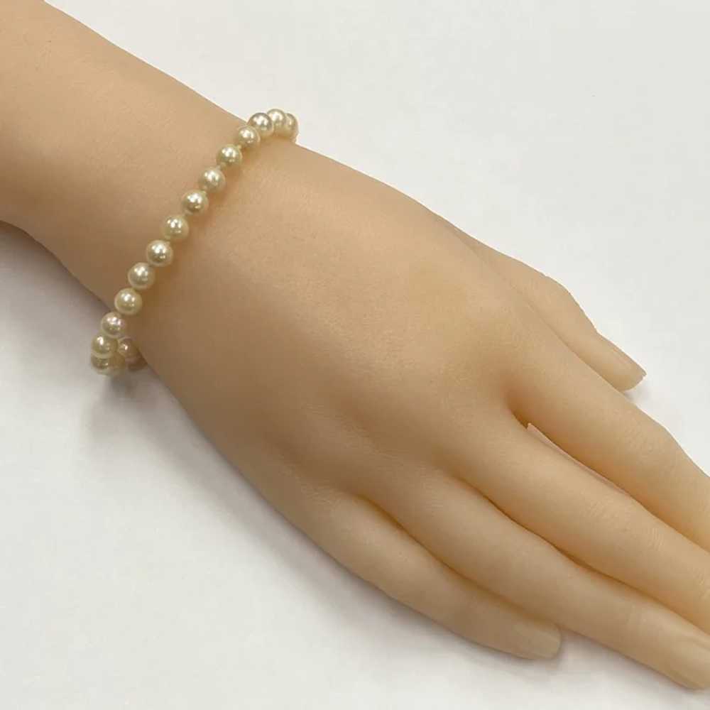 Cultured Pearl Classic Bracelet, 6mm 14K Gold Fil… - image 3