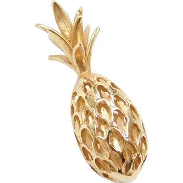 14k Gold Pineapple Charm / Pendant