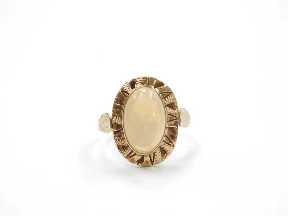 Edwardian 14k Gold Opal Ring - image 3