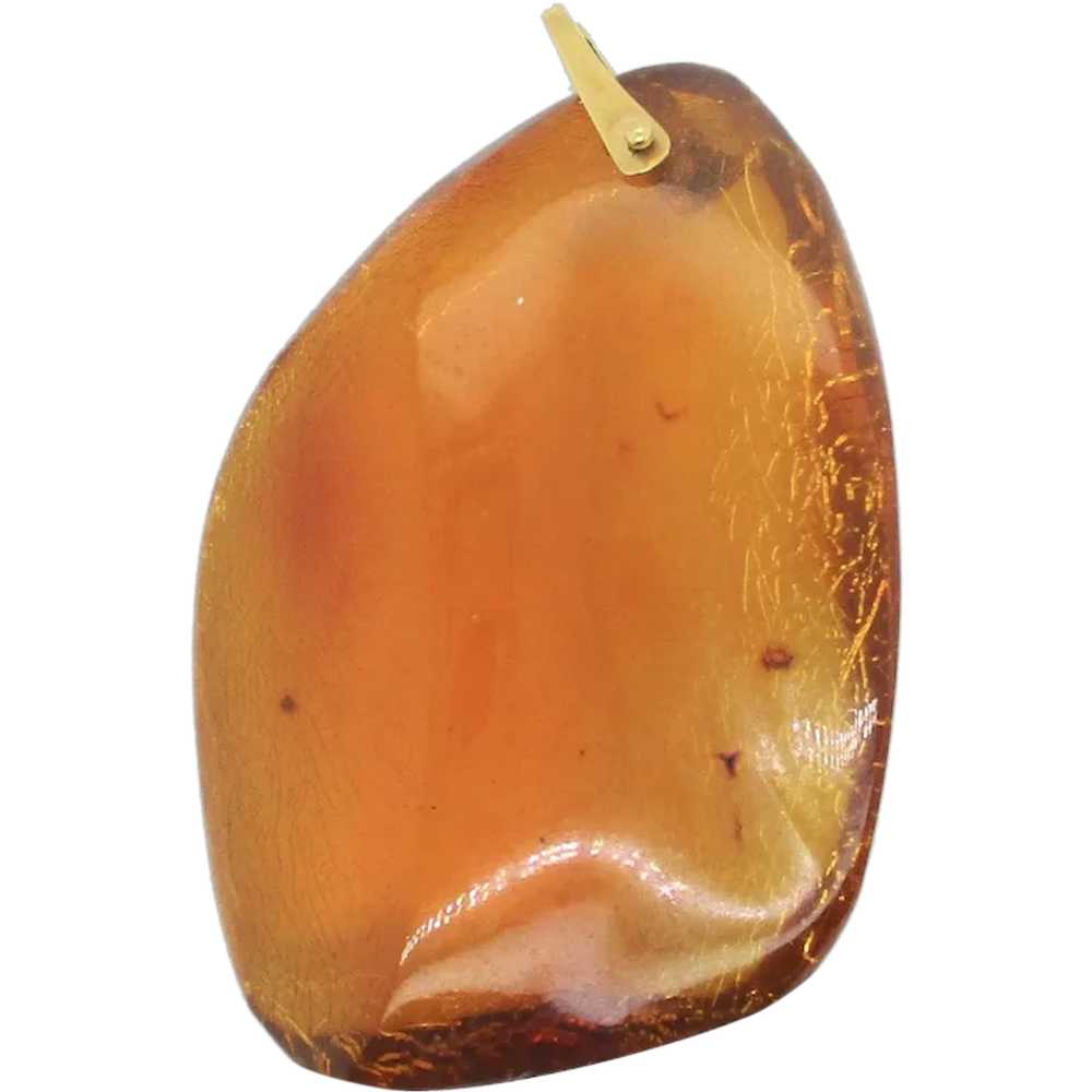 Baltic Amber on 18Kt  Yellow Gold Bale. - image 1