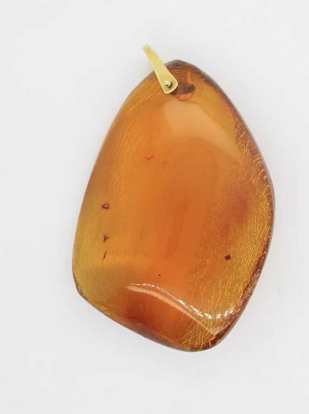 Baltic Amber on 18Kt  Yellow Gold Bale. - image 2