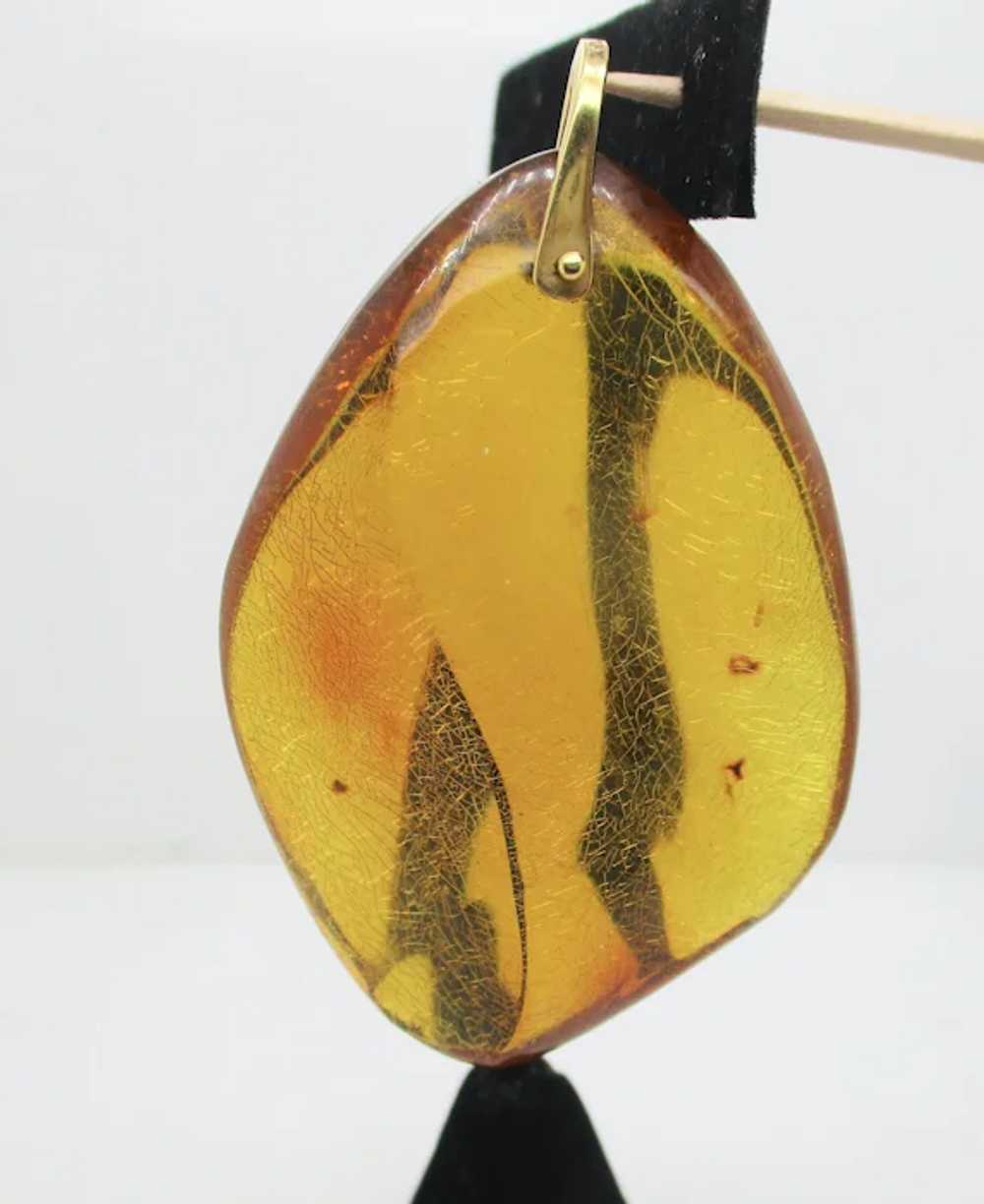 Baltic Amber on 18Kt  Yellow Gold Bale. - image 4