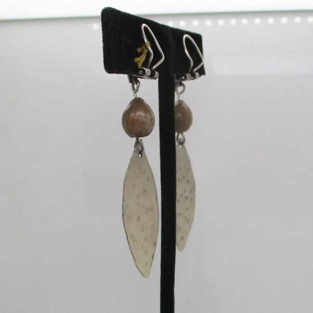 Art Brut Clip-on Dangle Earrings - image 3