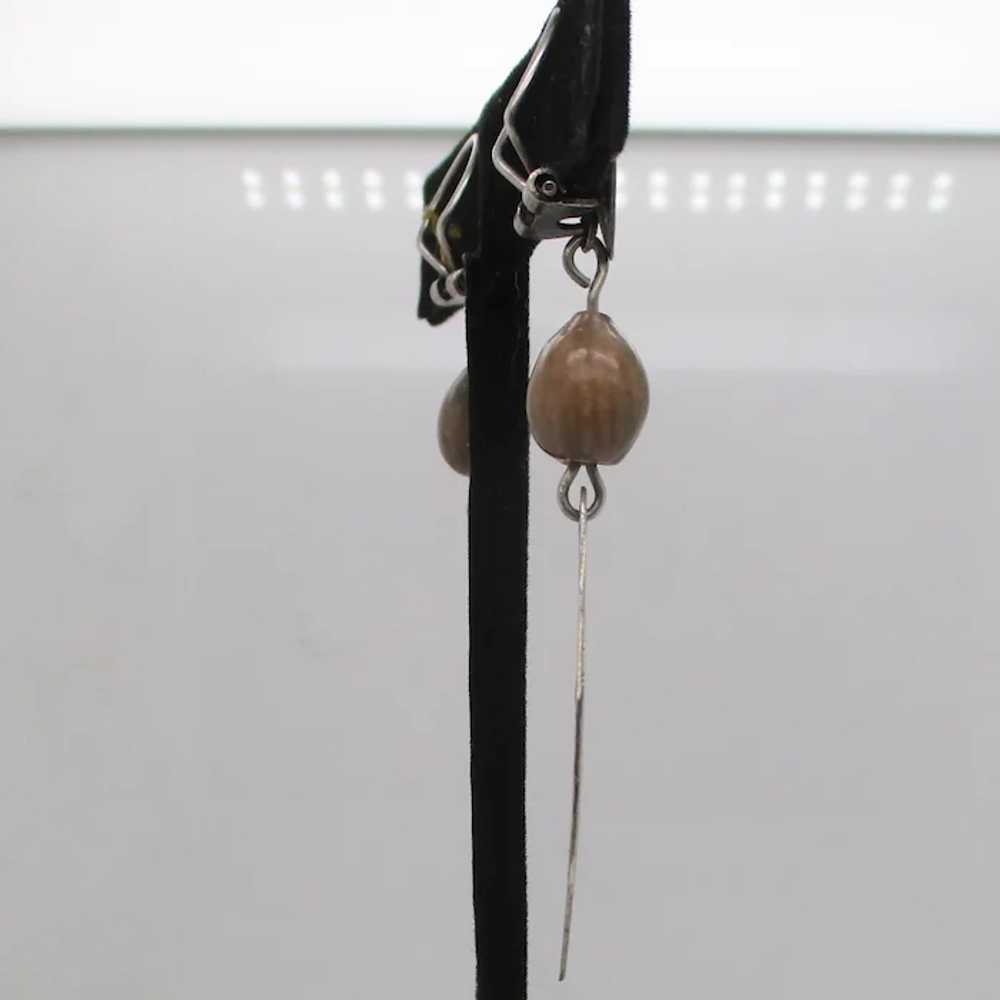 Art Brut Clip-on Dangle Earrings - image 5