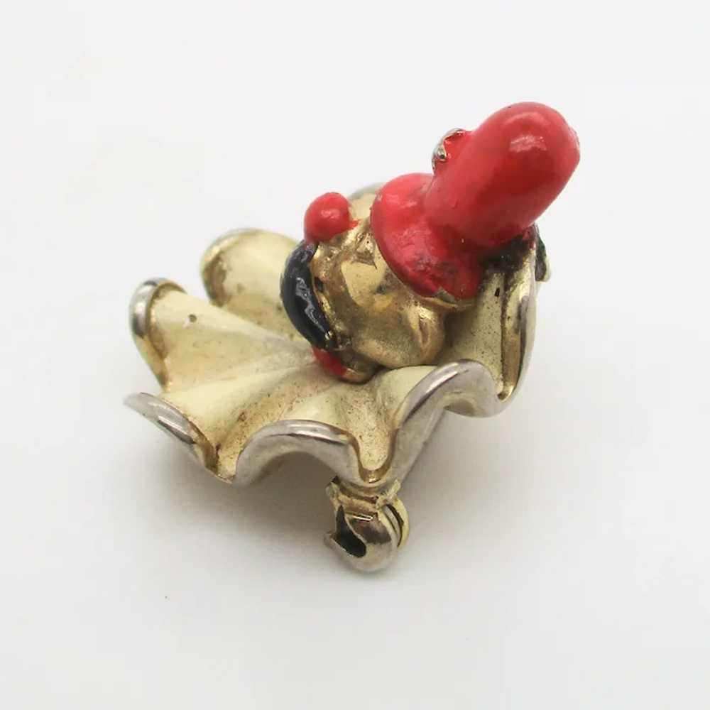 Vintage Enamel Clown Pin by Marvella - image 2
