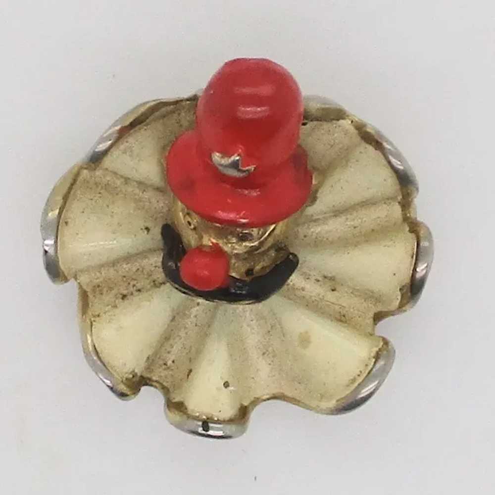 Vintage Enamel Clown Pin by Marvella - image 3