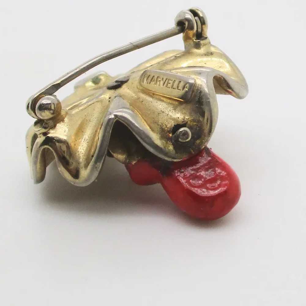 Vintage Enamel Clown Pin by Marvella - image 5