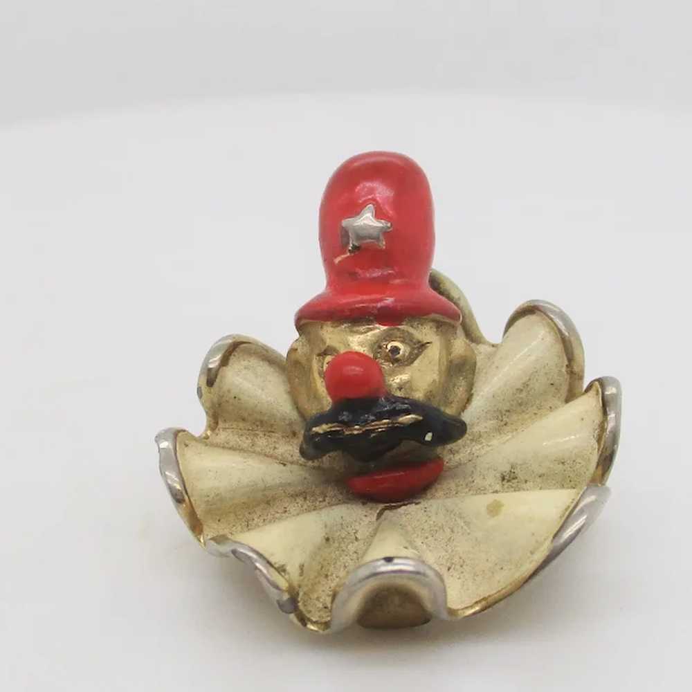 Vintage Enamel Clown Pin by Marvella - image 6