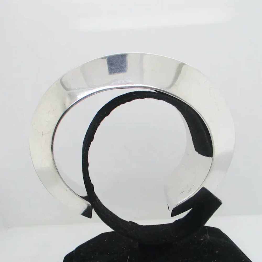 Asymmetrical Sterling Silver Cuff Vintage - image 5