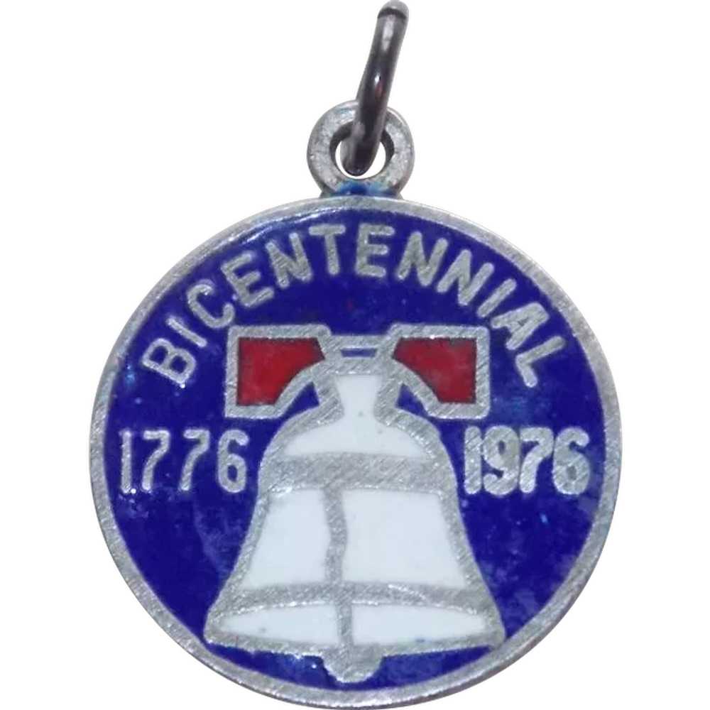 Vintage STERLING & ENAMEL BICENTENNIAL Charm - image 1