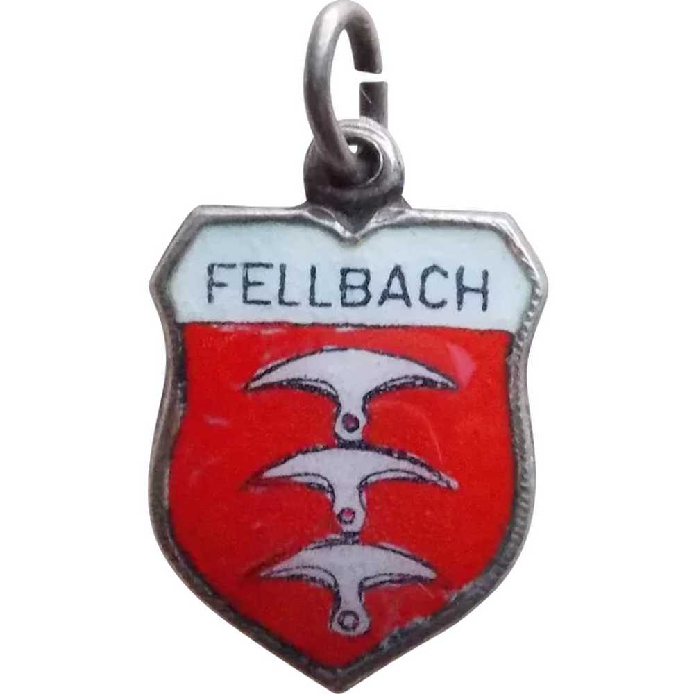 Vintage 800 Silver & Enamel Fellbach Charm - image 1