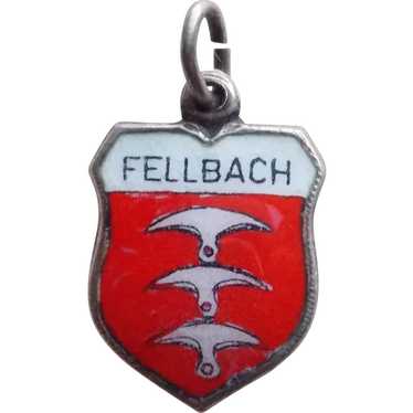 Vintage 800 Silver & Enamel Fellbach Charm - image 1