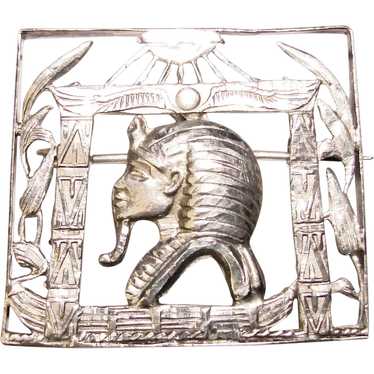 Fabulous Sterling EGYPTIAN PHARAOH Design Vintage… - image 1