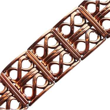 Fabulous RENOIR Copper Infinity Link Bracelet - image 1