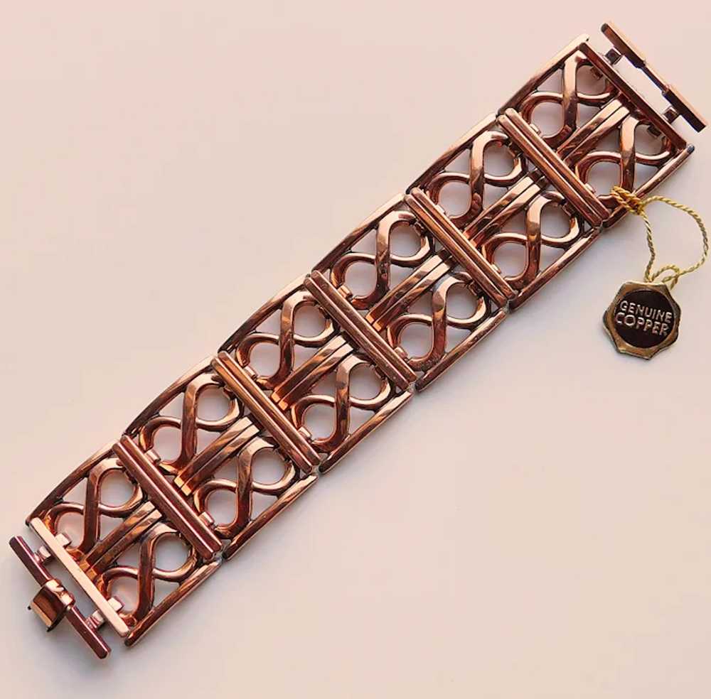 Fabulous RENOIR Copper Infinity Link Bracelet - image 2