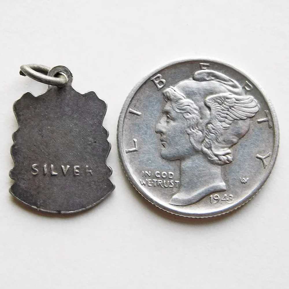 800 Silver & Enamel FILEY Vintage Estate Charm - … - image 2