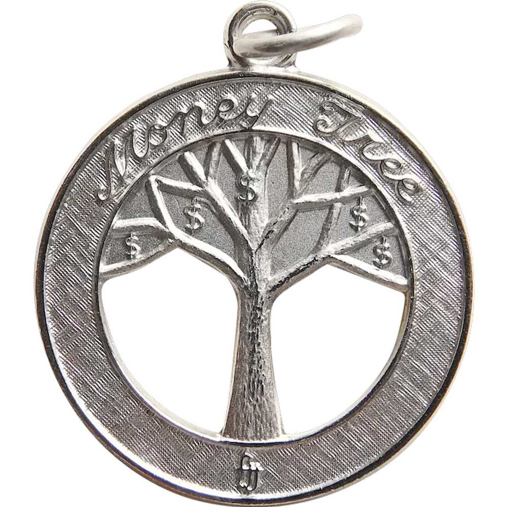 Awesome Sterling MONEY TREE Vintage Charm or Pend… - image 1