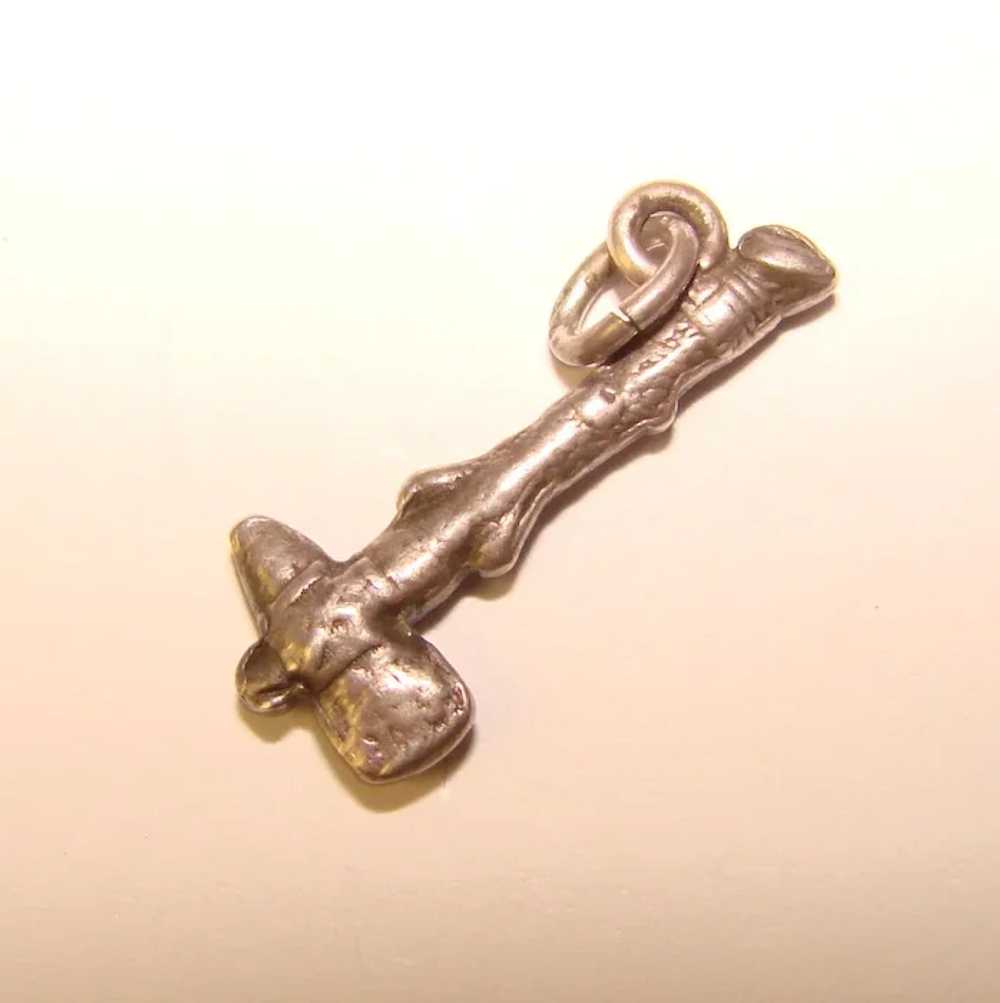 Awesome Sterling Tomahawk Vintage Charm - image 2