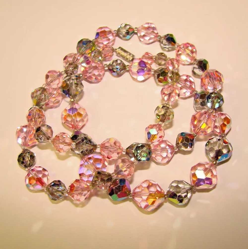 Fabulous PINK AURORA & Dark Rainbow Crystal Vinta… - image 2