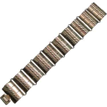 Classic Napier Sterling Bracelet Gold Vermeil - 7… - image 1
