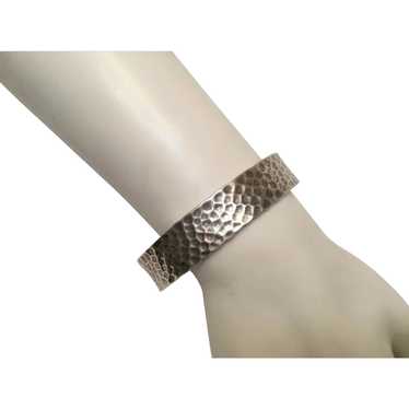 Heavily Textured Sterling Silver Cuff Bracelet