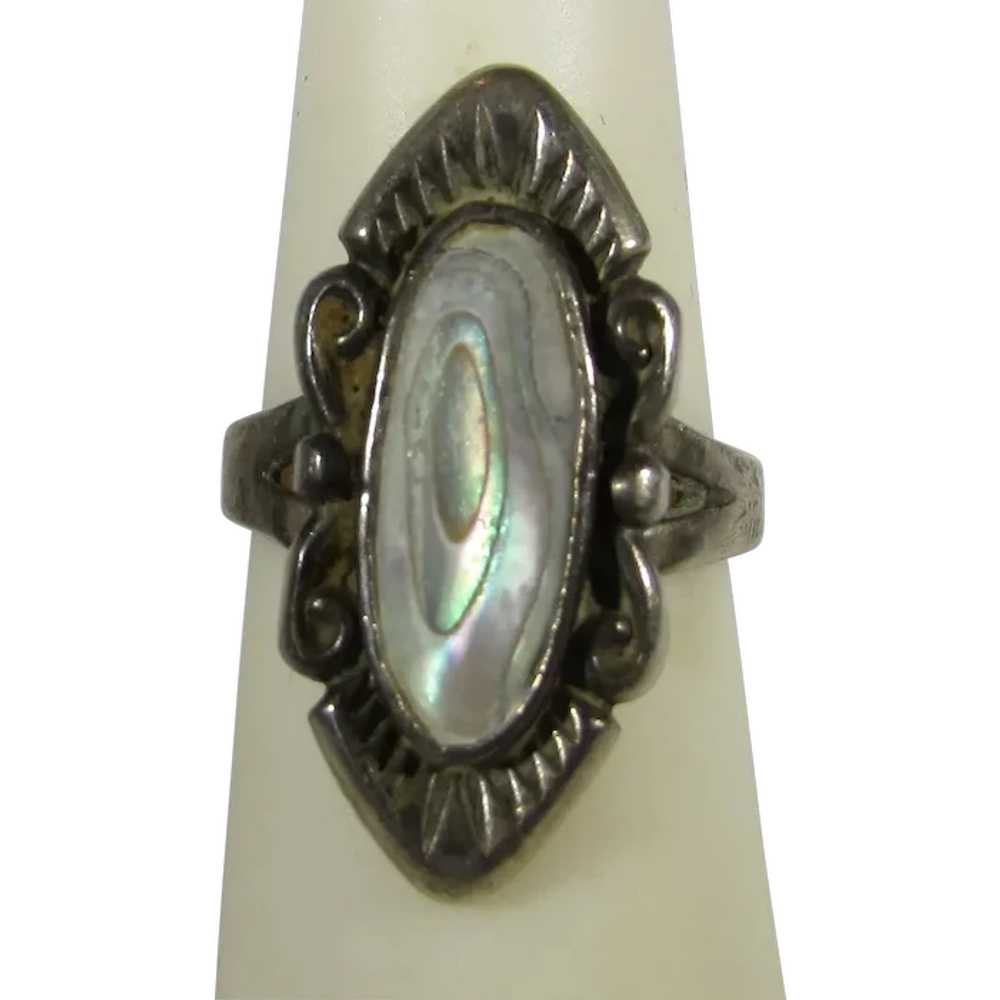 Sterling Silver Mother Of Pearl Ring - image 1