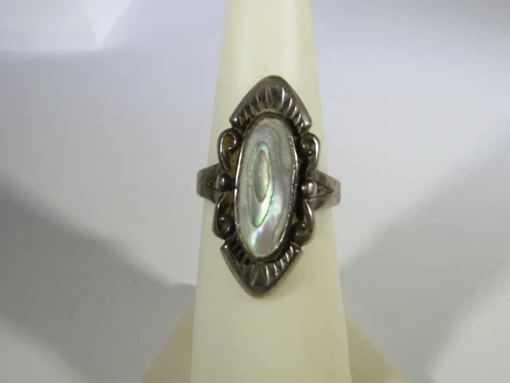 Sterling Silver Mother Of Pearl Ring - image 5