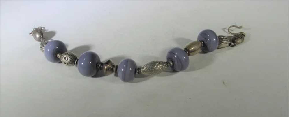 Sterling Silver Agate Bracelet - image 3
