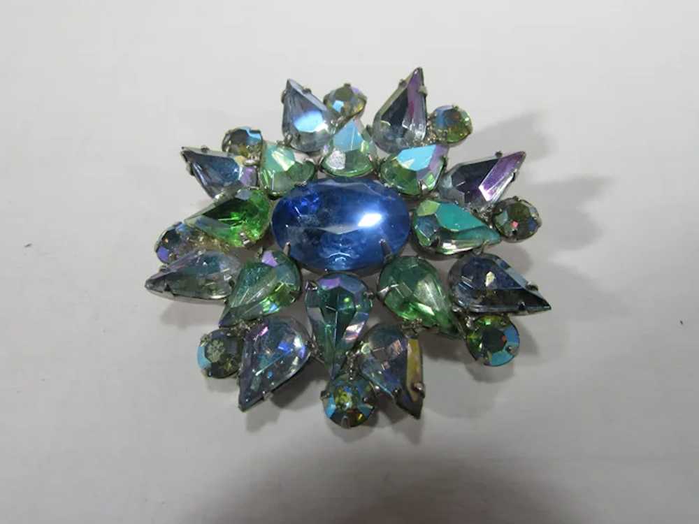 Julianna Pin With Green and Blue Crystals - image 11