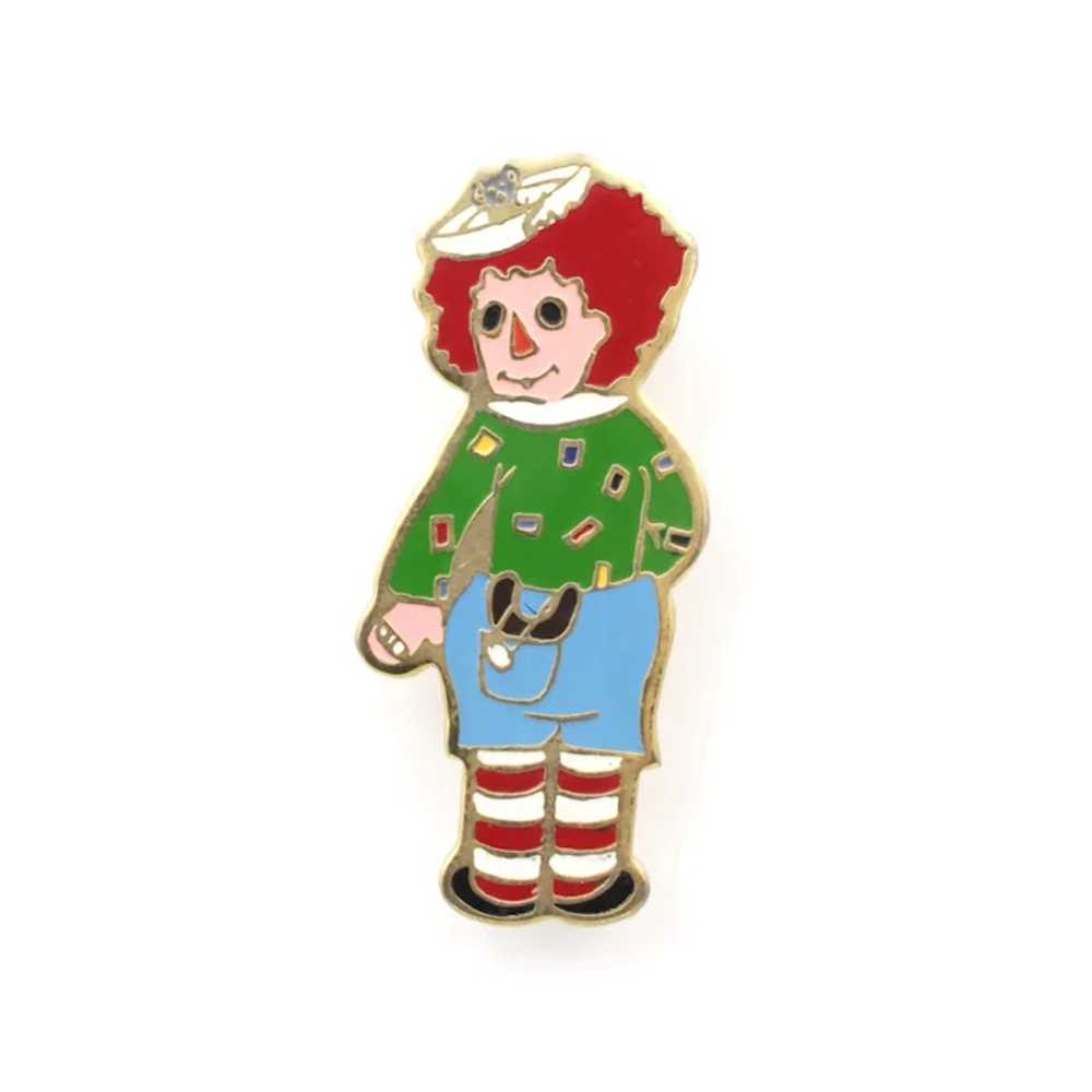 Brooch Lapel Pin Raggedy Andy Doll Signed SMS - image 3