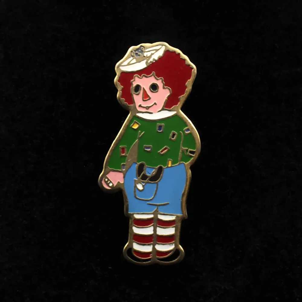 Brooch Lapel Pin Raggedy Andy Doll Signed SMS - image 4