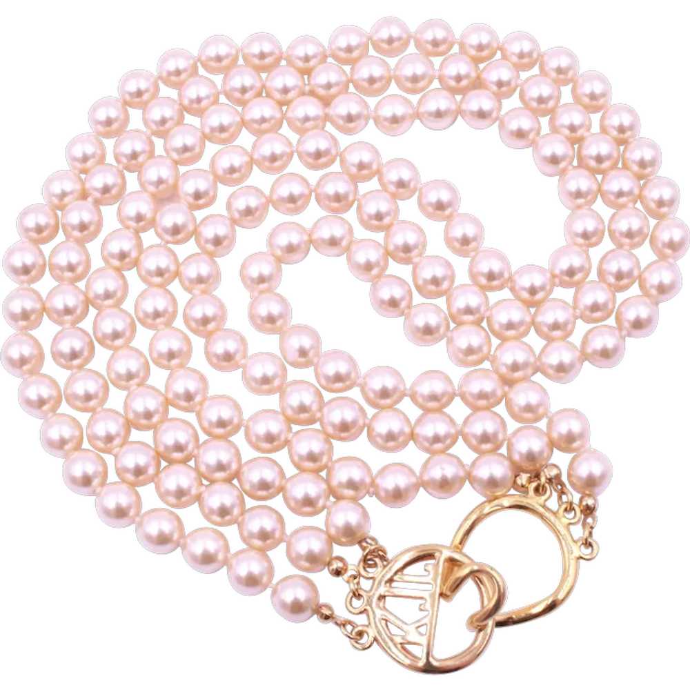 Necklace Kenneth Jay Lane KJL 22kt Gold Plated In… - image 1