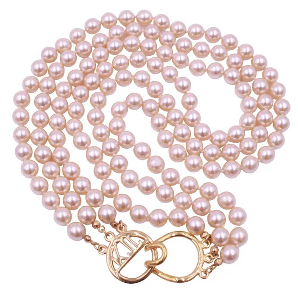 Necklace Kenneth Jay Lane KJL 22kt Gold Plated In… - image 4