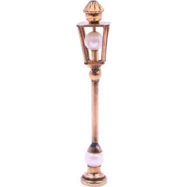 Brooch Pin Signed Alice Caviness Lamp Post - image 1