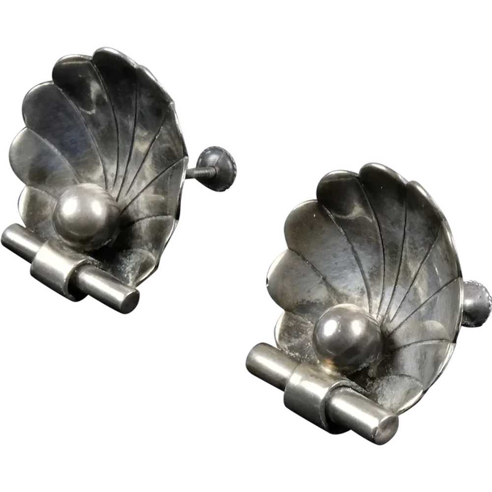 Georg Jensen c.1940 Large Sterling Scallop Shell … - image 1