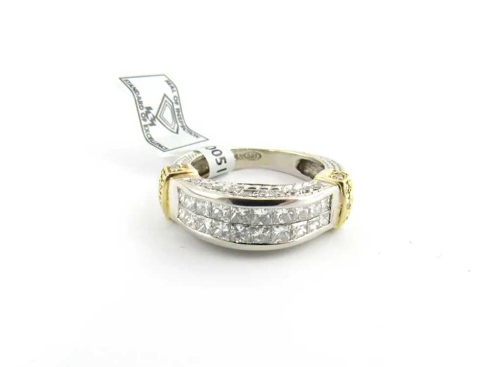 IGI Certified 14K White and Yellow Gold Square Mo… - image 5