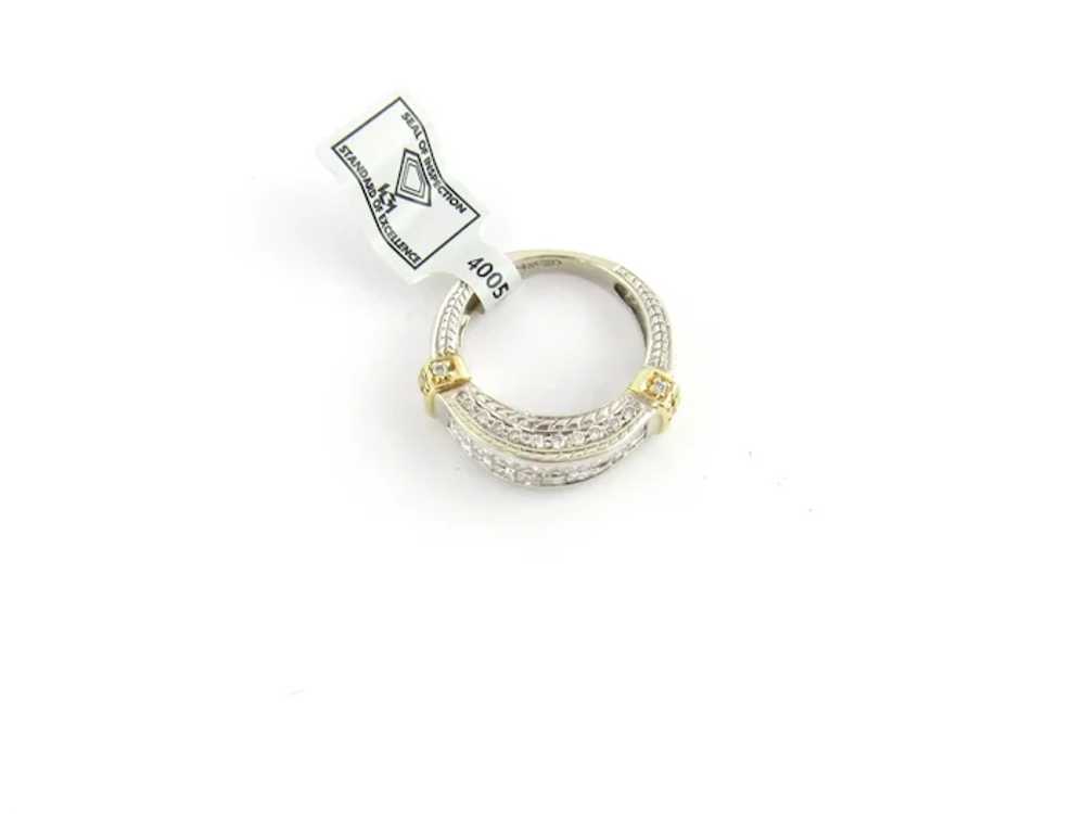 IGI Certified 14K White and Yellow Gold Square Mo… - image 6