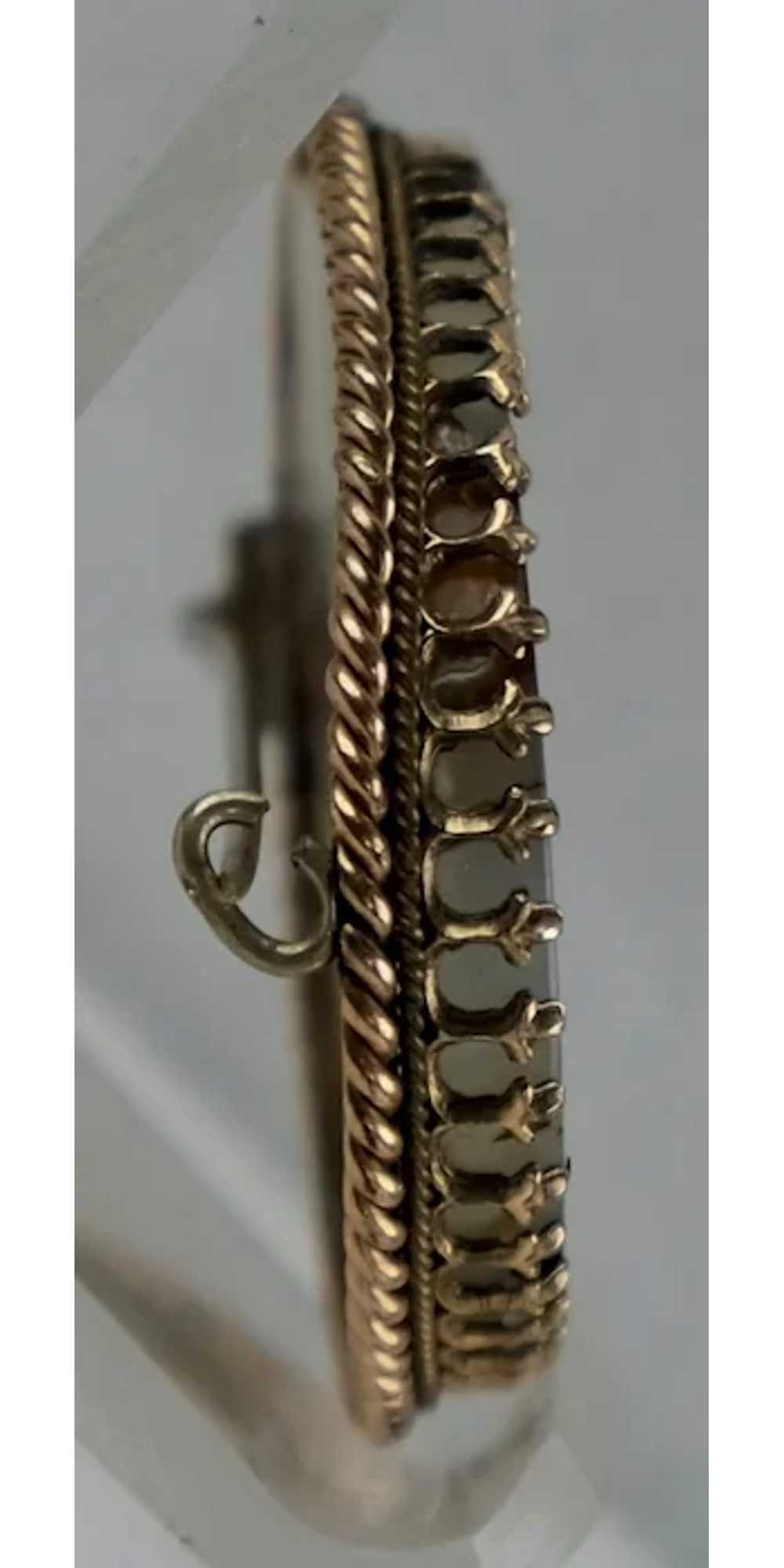 Unusual Scottish Victorian Agate Pin Brooch - image 3