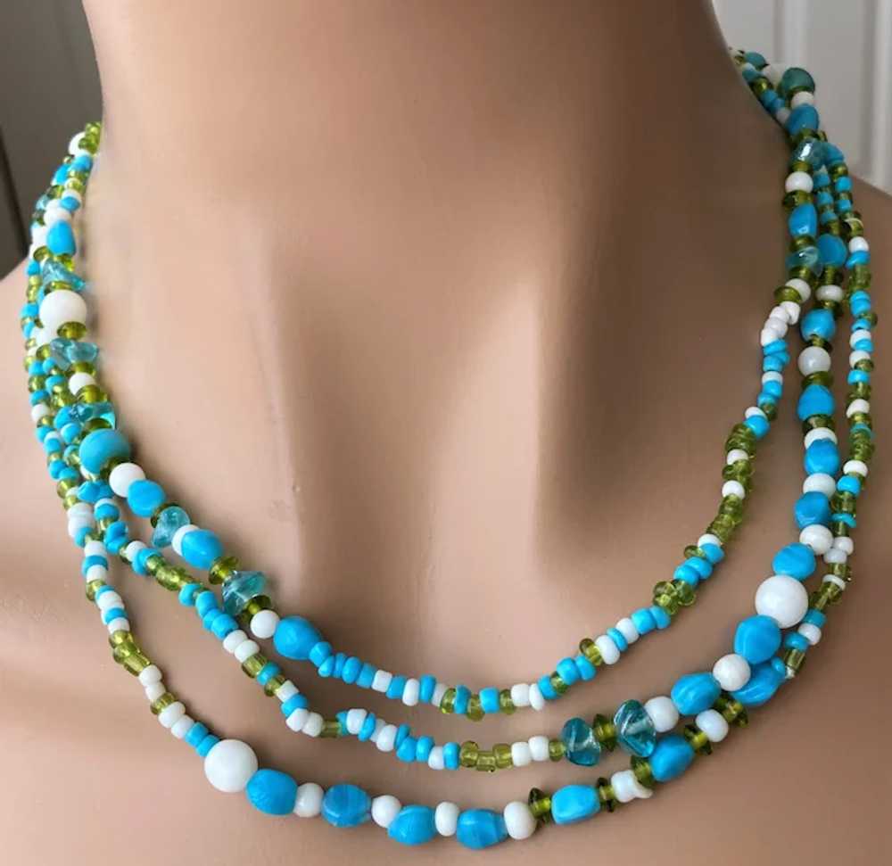 60.0 Inch Wrap or Flapper Length Small Glass Bead… - image 2