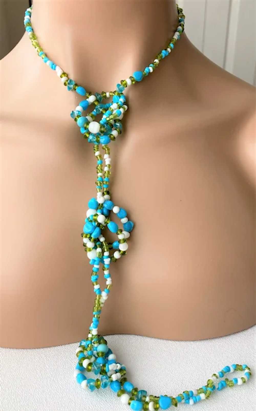 60.0 Inch Wrap or Flapper Length Small Glass Bead… - image 6