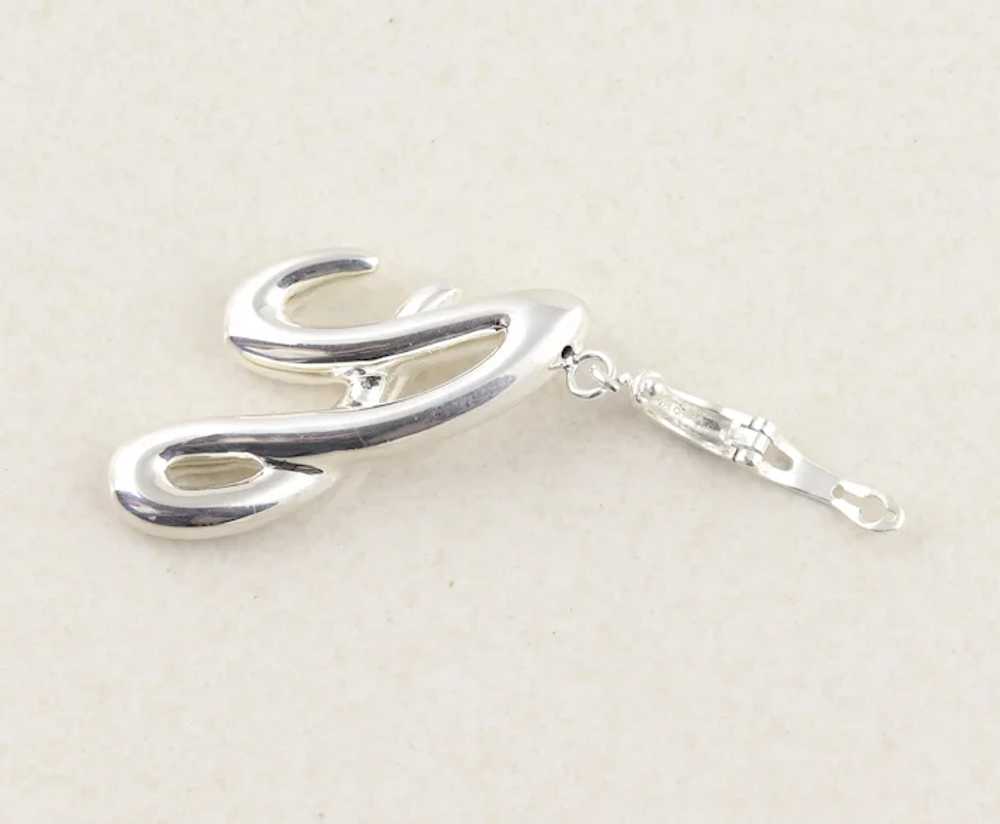 Sterling Silver Initial Letter A Pendant Monogram… - image 9