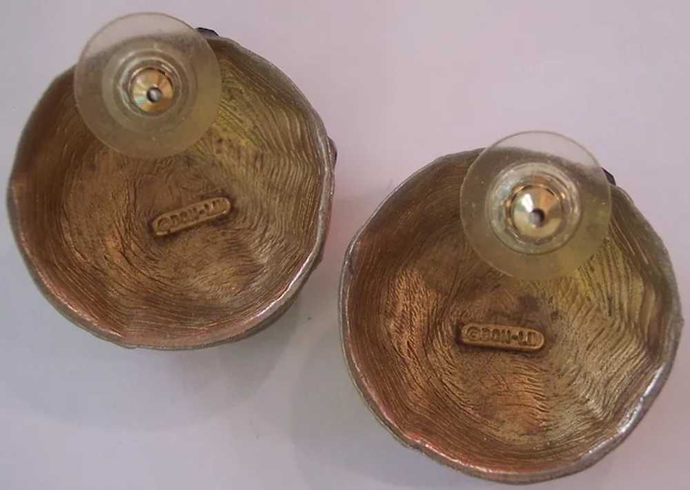 Unusual Memphis Style Signed Don Lin Earrings - image 4